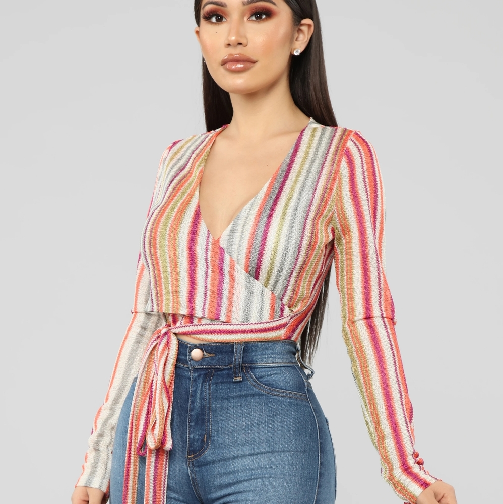 Fashion nova wrap top
